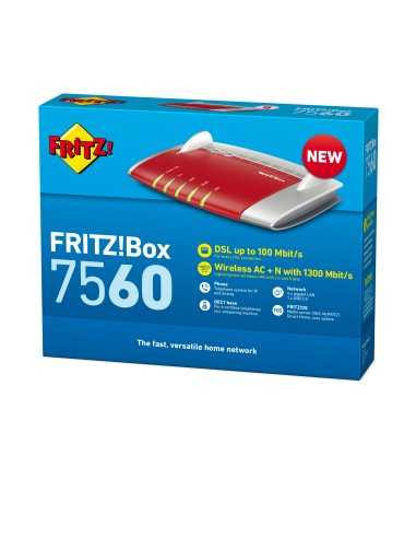 AVM FRITZ!Box 7560 router wireless Gigabit Ethernet Dual-band (2.4 GHz 5 GHz) 3G Rosso