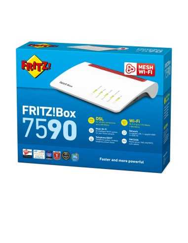 FRITZ!Box 7590 router wireless Gigabit Ethernet Dual-band (2.4 GHz 5 GHz) Bianco