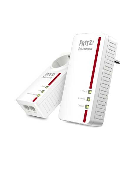 FRITZ!Powerline Powerline 1260E WLAN Set 1200 Mbit s Collegamento ethernet LAN Wi-Fi Bianco 2 pz FRITZ!Powerline Powerline 1260E WLAN Set 1200 Mbit s Collegamento ethernet LAN Wi-Fi Bianco 2 pz