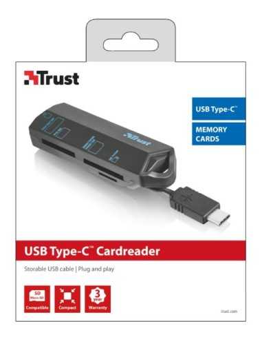 Trust 20968 lettore di schede USB 3.2 Gen 1 (3.1 Gen 1) Type-C Nero
