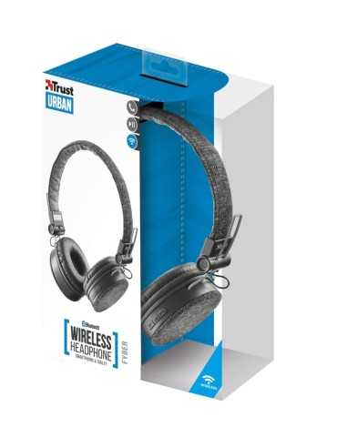 Trust Fyber Auricolare Cablato A Padiglione Musica e Chiamate Grigio