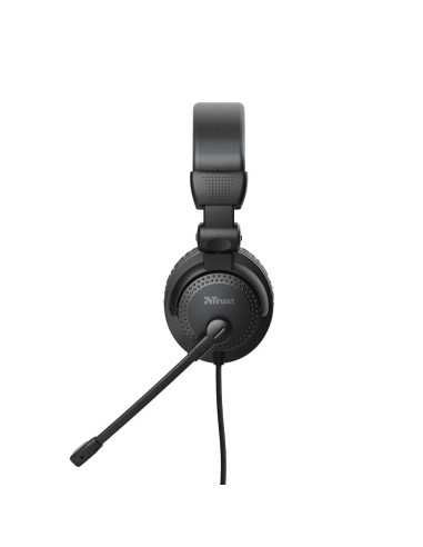 Trust Como Auricolare Cablato A Padiglione Musica e Chiamate Nero