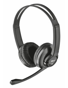 Trust 21659 cuffia e auricolare Cablato A Padiglione Musica e Chiamate Nero