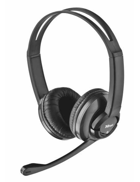 Trust 21659 cuffia e auricolare Cablato A Padiglione Musica e Chiamate Nero