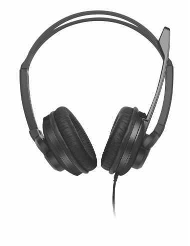 Trust 21659 cuffia e auricolare Cablato A Padiglione Musica e Chiamate Nero