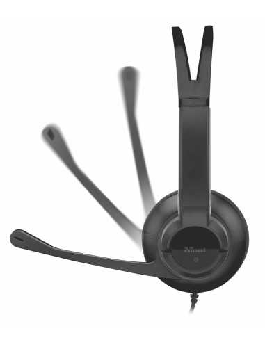 Trust 21659 cuffia e auricolare Cablato A Padiglione Musica e Chiamate Nero