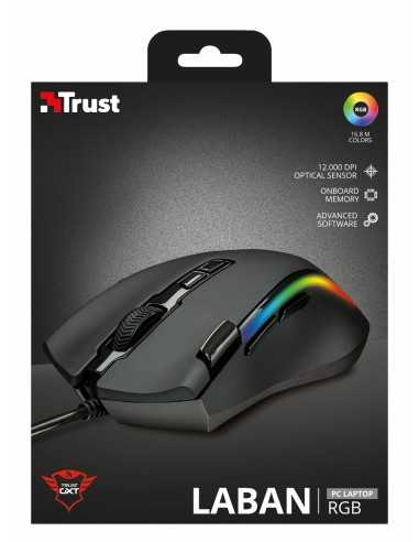 Trust Laban GTX 188 RGB mouse Mano destra USB tipo A Ottico 15000 DPI