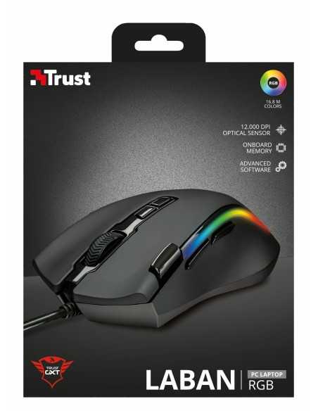 Trust Laban GTX 188 RGB mouse Mano destra USB tipo A Ottico 15000 DPI