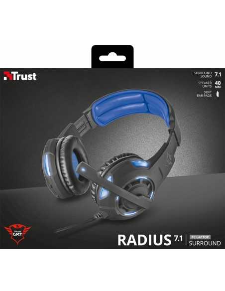 Trust GXT 350 RADIUS 7.1 Auricolare Cablato A Padiglione Giocare USB tipo A Nero, Blu
