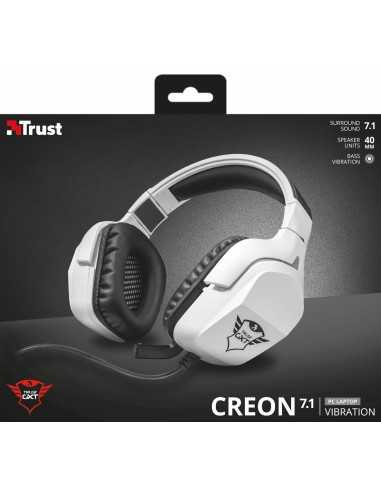 Trust GXT 345 CREON 7.1 Auricolare Cablato A Padiglione Giocare USB tipo A Bianco