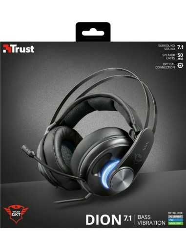 Trust GXT 383 Dion Auricolare Cablato A Padiglione Giocare USB tipo A Nero