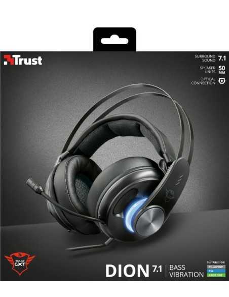 Trust GXT 383 Dion Auricolare Cablato A Padiglione Giocare USB tipo A Nero