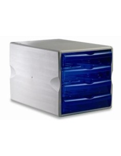 Fellowes 24050TB vassoio da scrivania Plastica Blu, Grigio