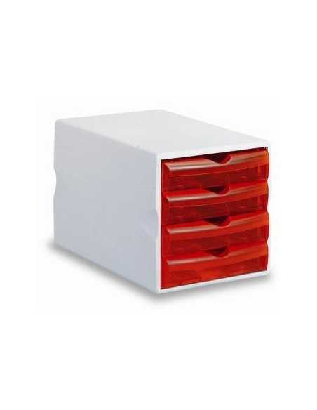 Fellowes 24050TR scatola per la conservazione di documenti Plastica Rosso, Bianco