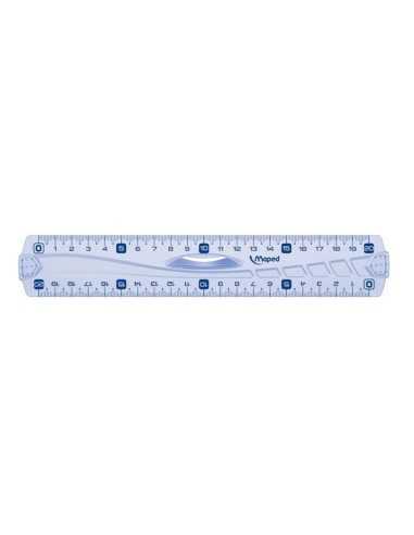 Maped 242120 righello 200 mm Plastica Blu, Traslucido 1 pz