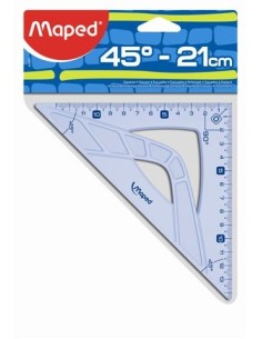 Maped 242421 squadra Triangolo a 45° Plastica Blu, Traslucido 2