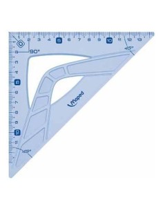 Maped 242426 squadra Triangolo a 45° Plastica Blu, Traslucido