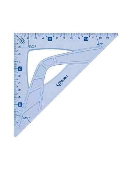 Maped 242426 squadra Triangolo a 45° Plastica Blu, Traslucido
