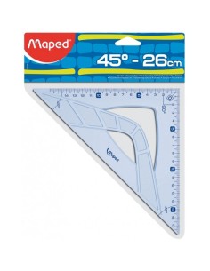 Maped 242426 squadra Triangolo a 45° Plastica Blu, Traslucido 2