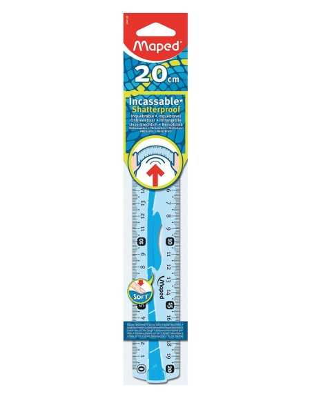 Maped Flex 200 mm Plastica Blu, Traslucido 1 pz