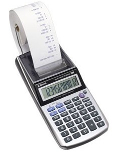 Canon P1-DTSC calcolatrice Desktop Calcolatrice con stampa Nero, Argento