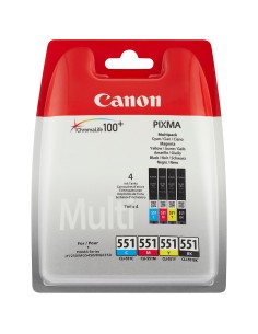 Canon CLI-521 C M Y BK cartuccia d'inchiostro 4 pz Originale Resa standard Nero, Ciano, Giallo, Magenta