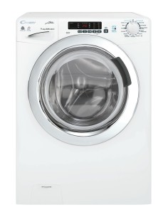 Candy GVSW 496DWC-01 lavasciuga Libera installazione Caricamento frontale Argento, Bianco
