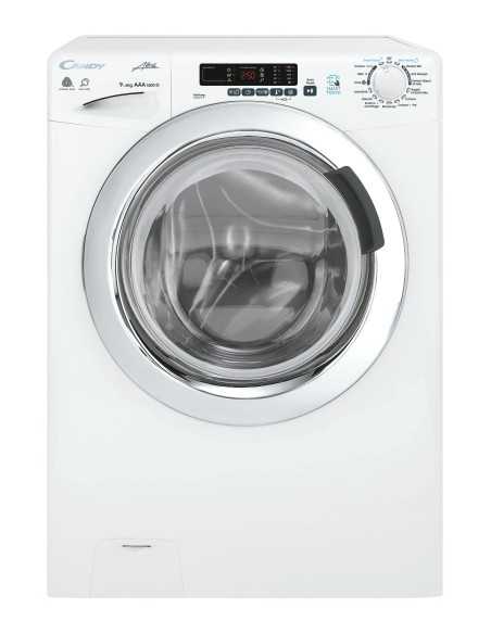 Candy GVSW 496DWC-01 lavasciuga Libera installazione Caricamento frontale Argento, Bianco