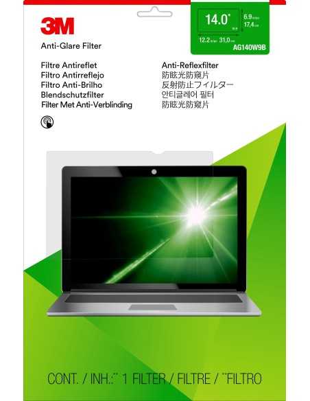 3M Filtro antiriflesso per laptop widescreen da 14"