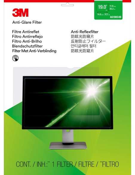 3M Filtro antiriflesso per monitor standard da 19"
