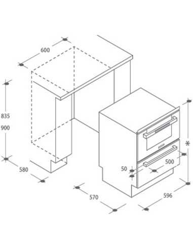 Candy DUO 609 X 41 L 2100 W A Acciaio inossidabile