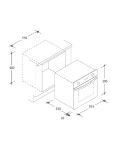 Candy FPE 502 6 W forno 65 L 2100 W A-20% Bianco 2