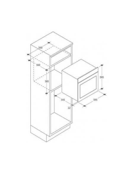 Candy FCL614 6X 65 L A Acciaio satinato