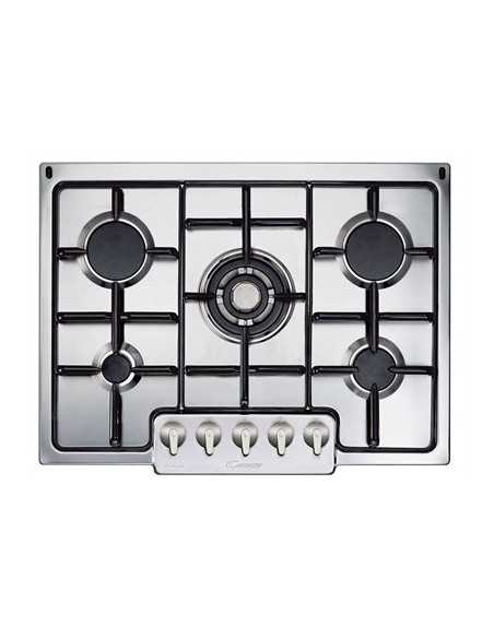 Candy PGC 750 SQ X piano cottura Acciaio inossidabile Da incasso Gas 5 Fornello(i)