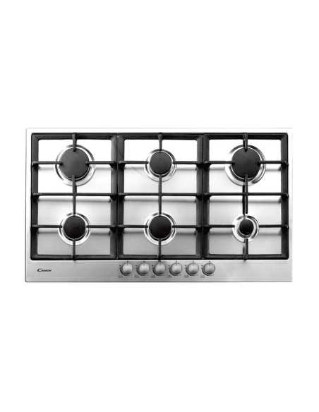 Candy Timeless PG960 1SXGH Acciaio inossidabile Da incasso 90.9 cm Gas 6 Fornello(i)