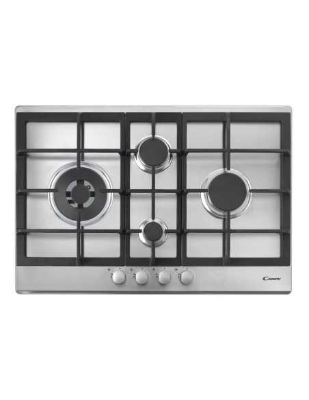 Candy Timeless CPG74SWGX Acciaio inossidabile Da incasso Gas 4 Fornello(i)