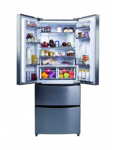 Hoover HMN 7182 IX frigorifero side-by-side Libera installazione Acciaio inossidabile