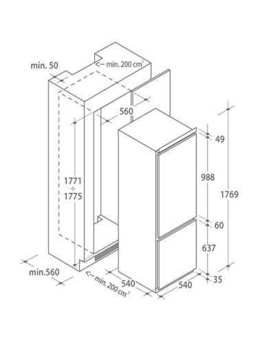 Candy CKBC3180EE 1 frigorifero con congelatore Da incasso 250 L Bianco