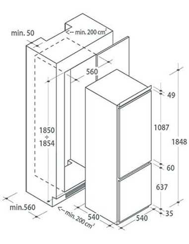 Candy CKBC 3350 E 1 frigorifero con congelatore Da incasso 266 L Bianco