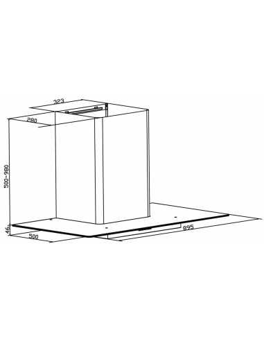Candy CVM970LX Cappa aspirante a parete Acciaio inossidabile 620 m³ h C