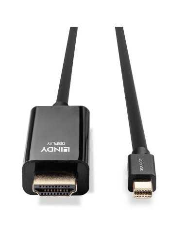 Lindy 36928 cavo e adattatore video 3 m Mini DisplayPort HDMI tipo A (Standard) Nero