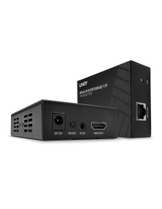Lindy 38126 moltiplicatore AV Trasmettitore e ricevitore AV Nero
