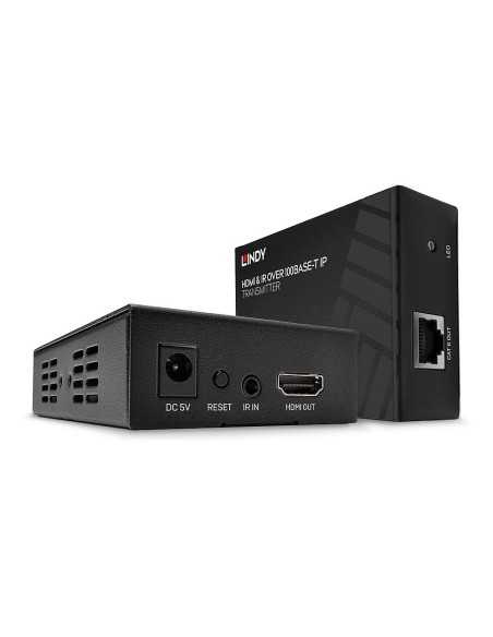 Lindy 38126 moltiplicatore AV Trasmettitore e ricevitore AV Nero
