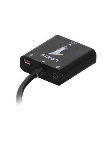Lindy 38185 cavo e adattatore video Nero