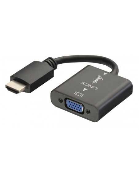 Lindy HDMI VGA 0,1 m VGA (D-Sub) Nero
