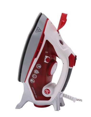 Hoover IRONflow TIF2800 1 011 Ferro da stiro a secco e a vapore Ceramica 2800 W Rosso, Trasparente