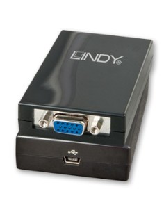 Lindy USB 2.0 VGA adattatore grafico USB Nero