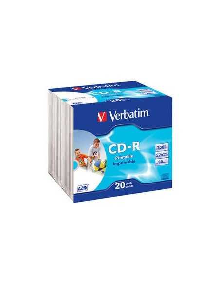 Verbatim CD-R AZO Wide Inkjet Printable 700 MB 20 pz