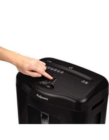 Fellowes Powershred 11C distruggi documenti Triturazione incrociata Nero