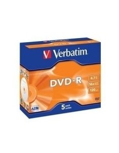 Verbatim DVD-R Matt Silver 4,7 GB 5 pz